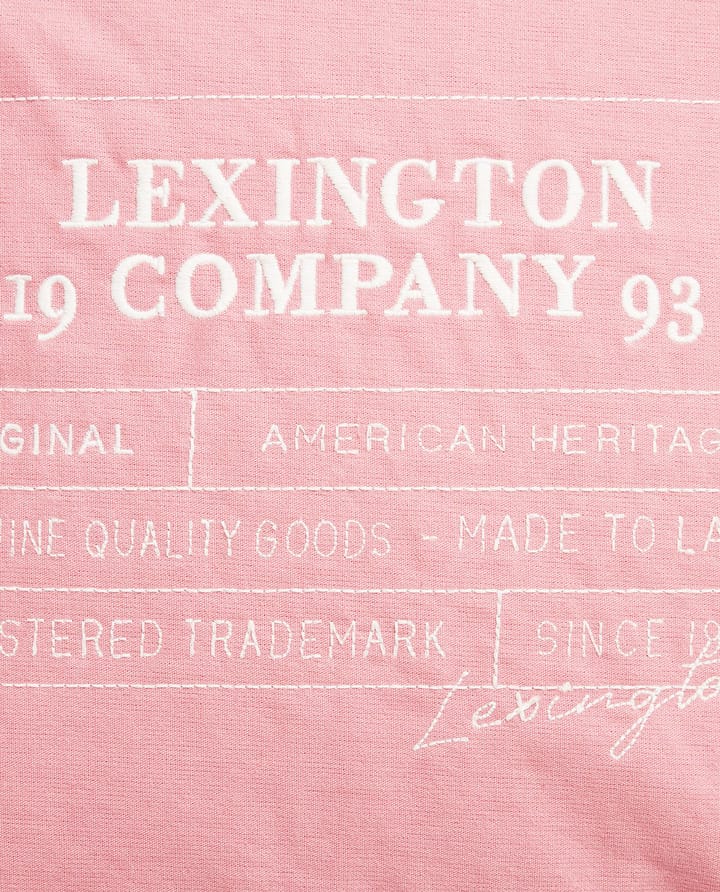 Housse de coussin Logo Organic Cotton Canvas 50x50 cm, Pink Lexington