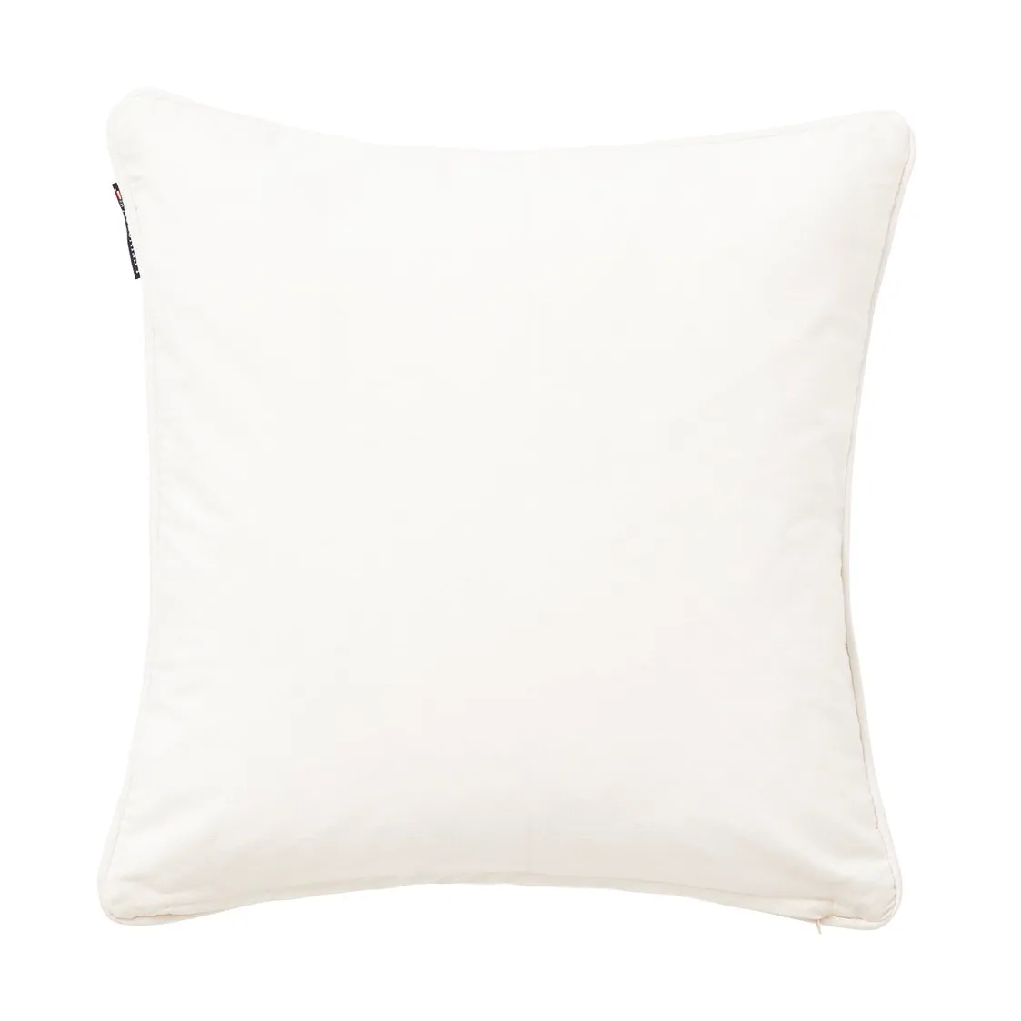 Housse de coussin Logo Organic Cotton Canvas 50x50 cm, White Lexington