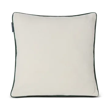 Housse de coussin Merry Christmas Cotton Velvet 50x50 cm - Blanc cassé-rouge - Lexington