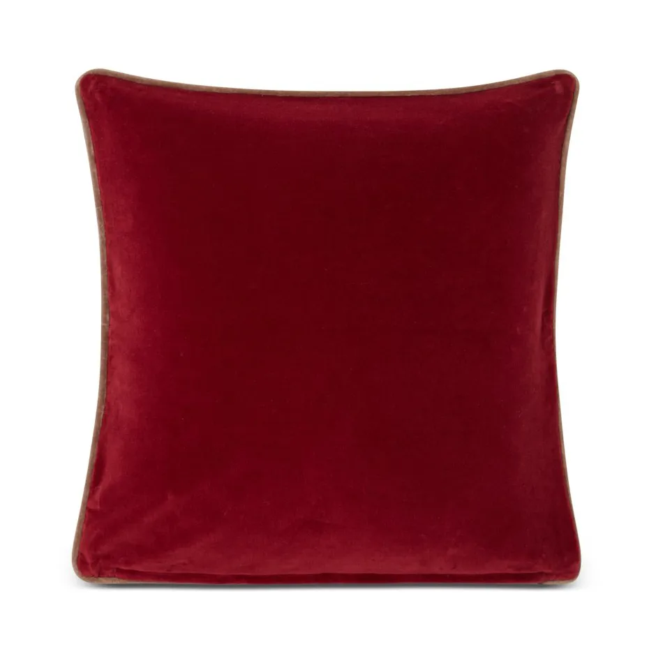 Housse de coussin Merry Little Org Cotton Velvet 50x50 cm, Red-beige Lexington