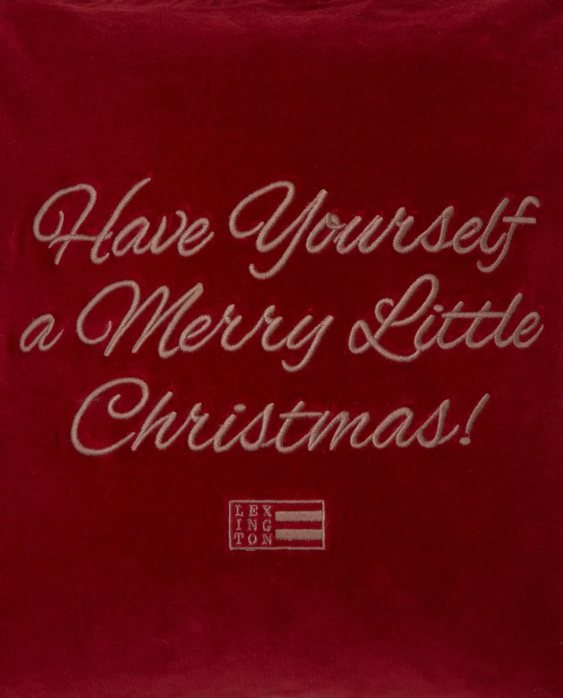 Housse de coussin Merry Little Org Cotton Velvet 50x50 cm, Red-beige Lexington