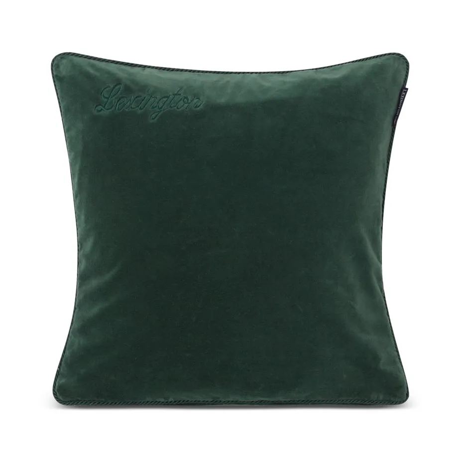Housse de coussin Organic Cotton Velvet 50x50 cm, Green Lexington