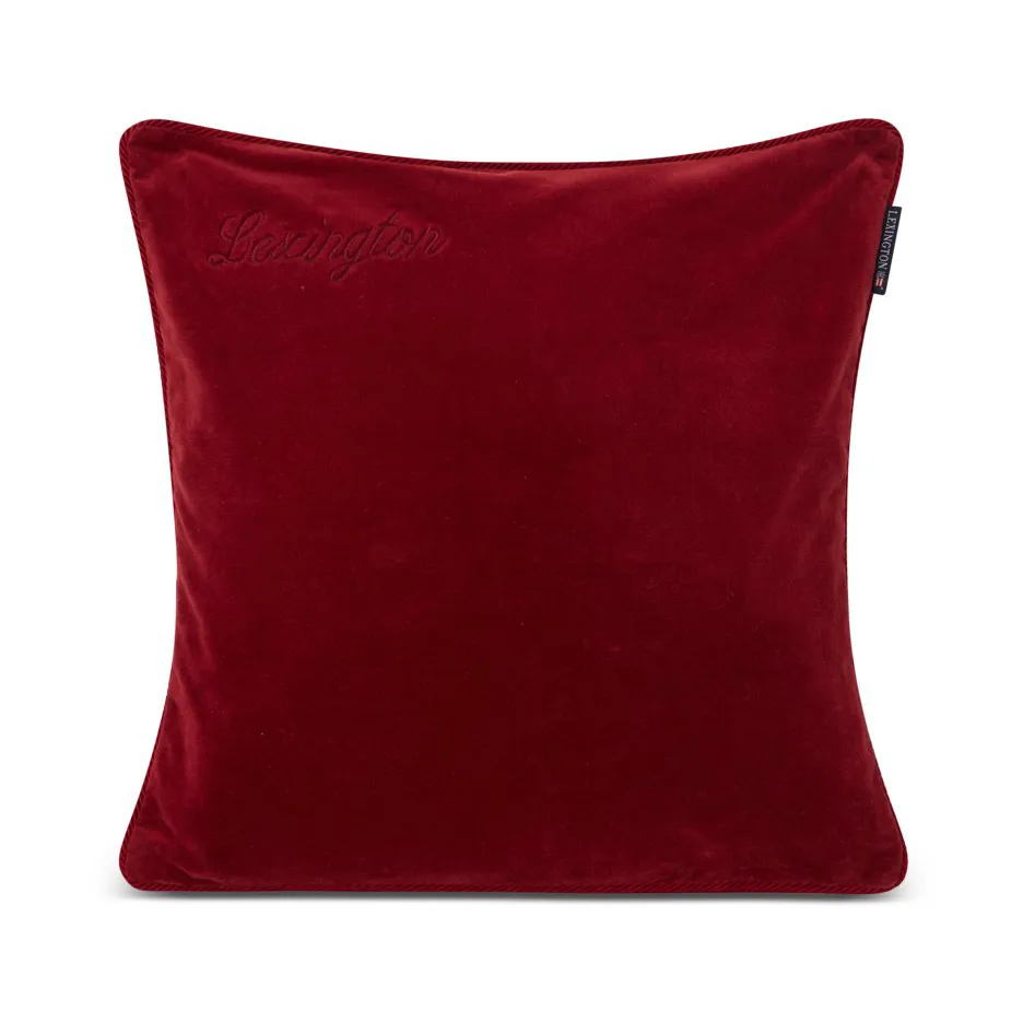 Housse de coussin Organic Cotton Velvet 50x50 cm, Red Lexington