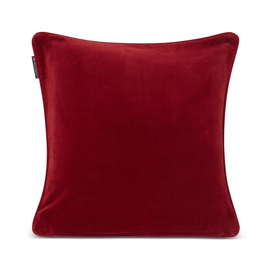 Housse de coussin Organic Cotton Velvet 50x50 cm, Red Lexington
