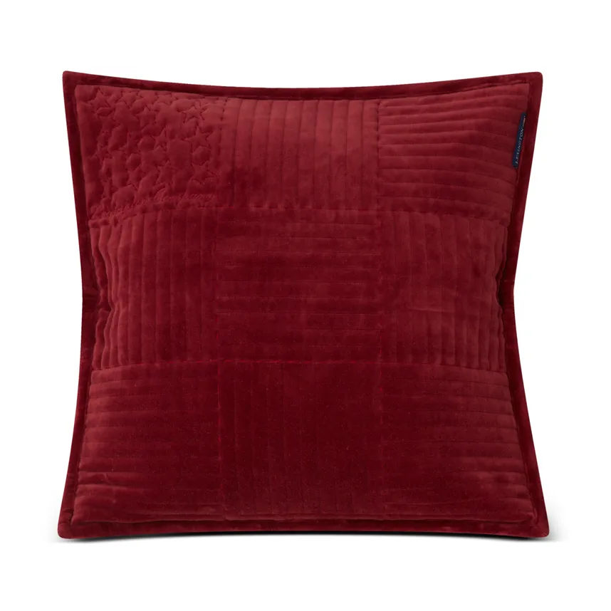 Housse de coussin Quilted Velvet Star 50x50 cm, Rouge Lexington