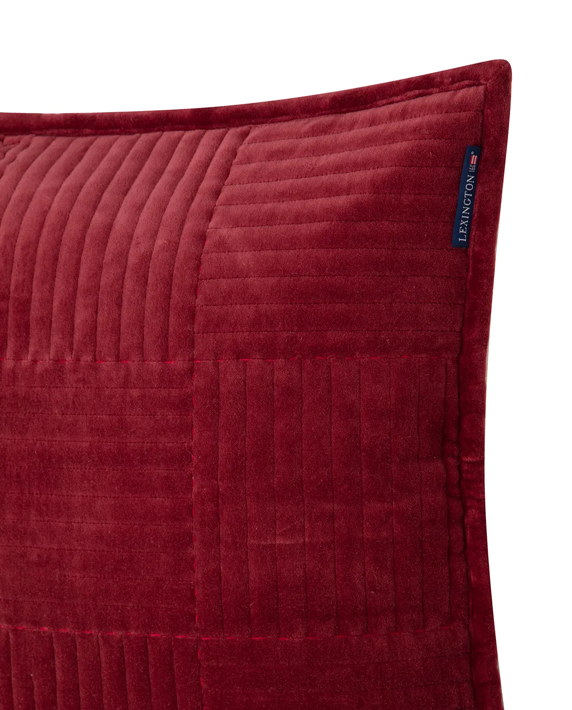 Housse de coussin Quilted Velvet Star 50x50 cm, Rouge Lexington