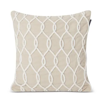 Housse de coussin Rope Deco Canvas 50x50 cm - Beige clair-blanc - Lexington