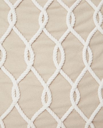 Housse de coussin Rope Deco Canvas 50x50 cm - Beige clair-blanc - Lexington