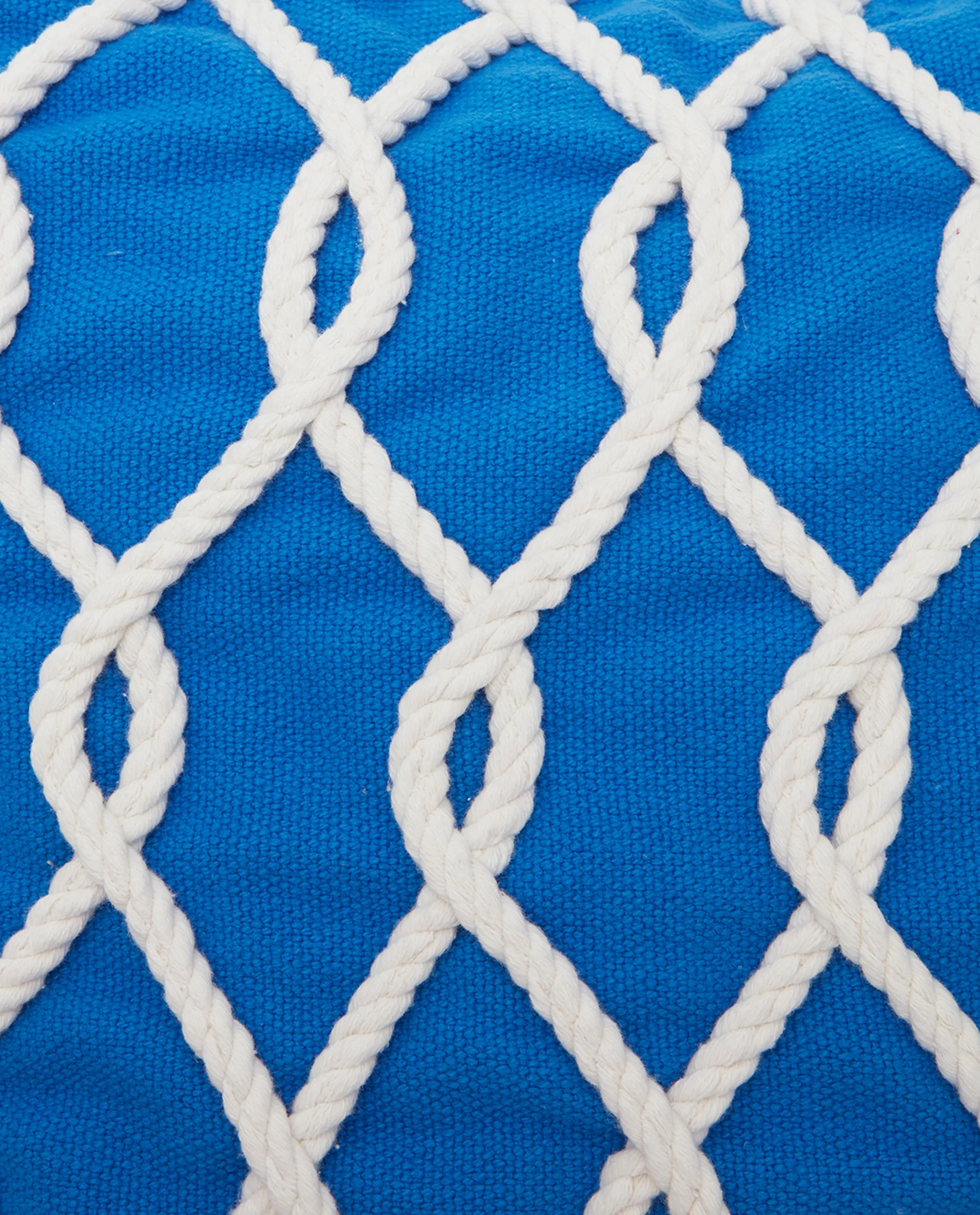 Housse de coussin Rope Deco Canvas 50x50 cm, Bleu-blanc Lexington