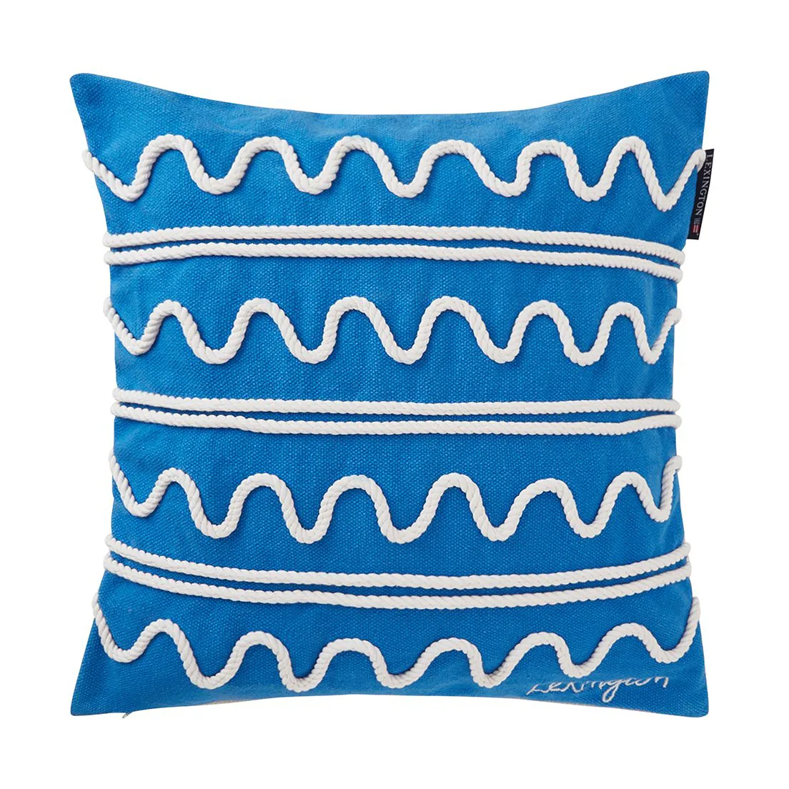 Housse de coussin Rope Wave Cotton Canvas 50x50 cm, Blue Lexington