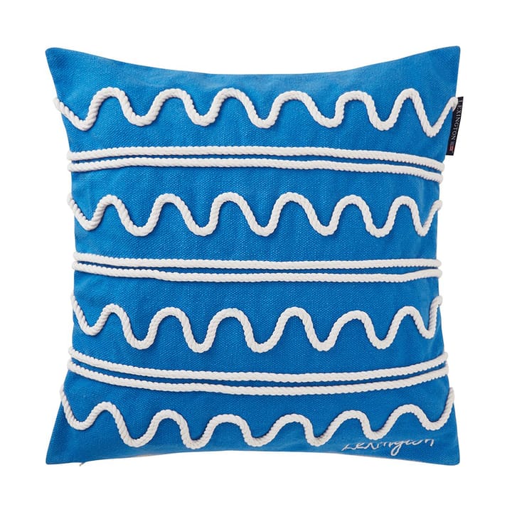 Housse de coussin Rope Wave Cotton Canvas 50x50 cm - Blue - Lexington