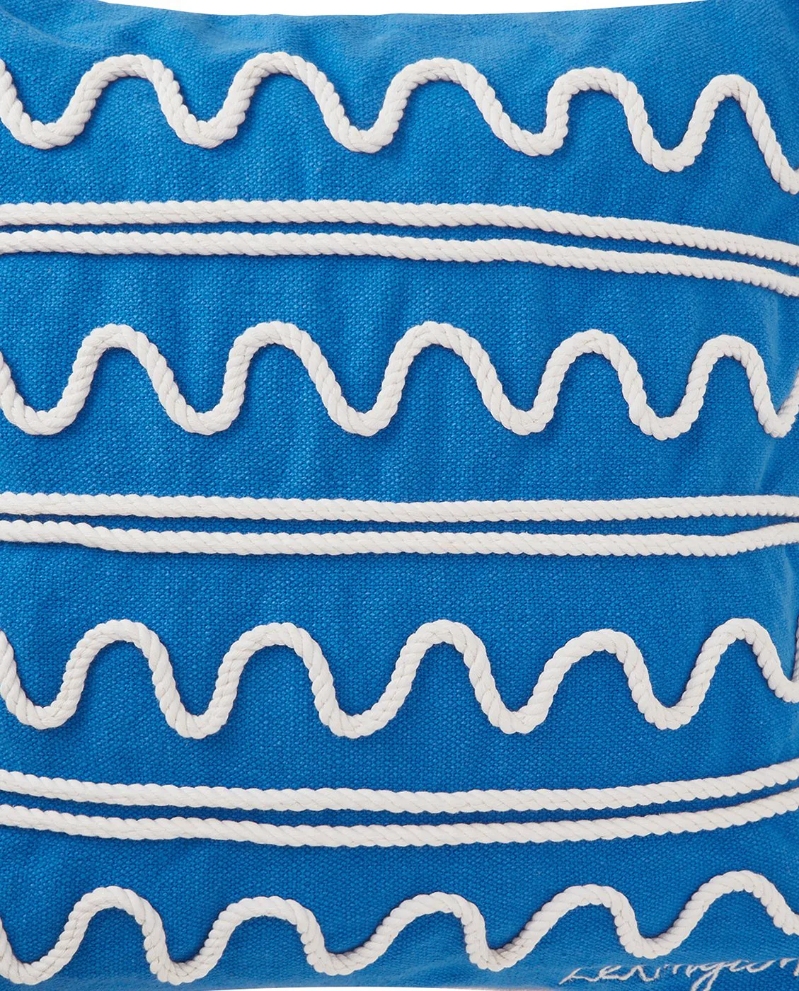 Housse de coussin Rope Wave Cotton Canvas 50x50 cm, Blue Lexington