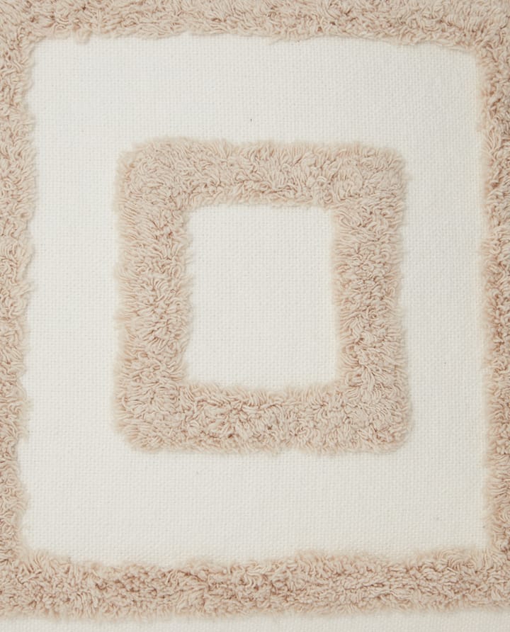 Housse de coussin Rug Graphic Canvas 50x50 cm, Blanc-beige clair Lexington