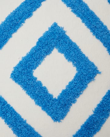 Housse de coussin Rug Graphic Canvas 50x50 cm - Bleu-blanc - Lexington