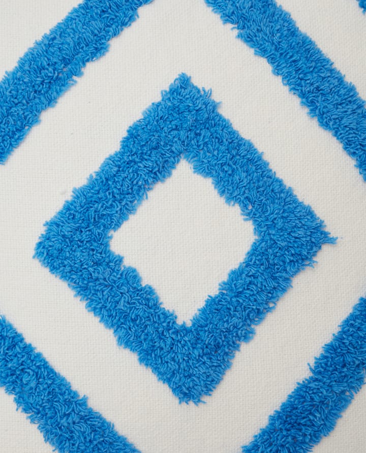 Housse de coussin Rug Graphic Canvas 50x50 cm - Bleu-blanc - Lexington