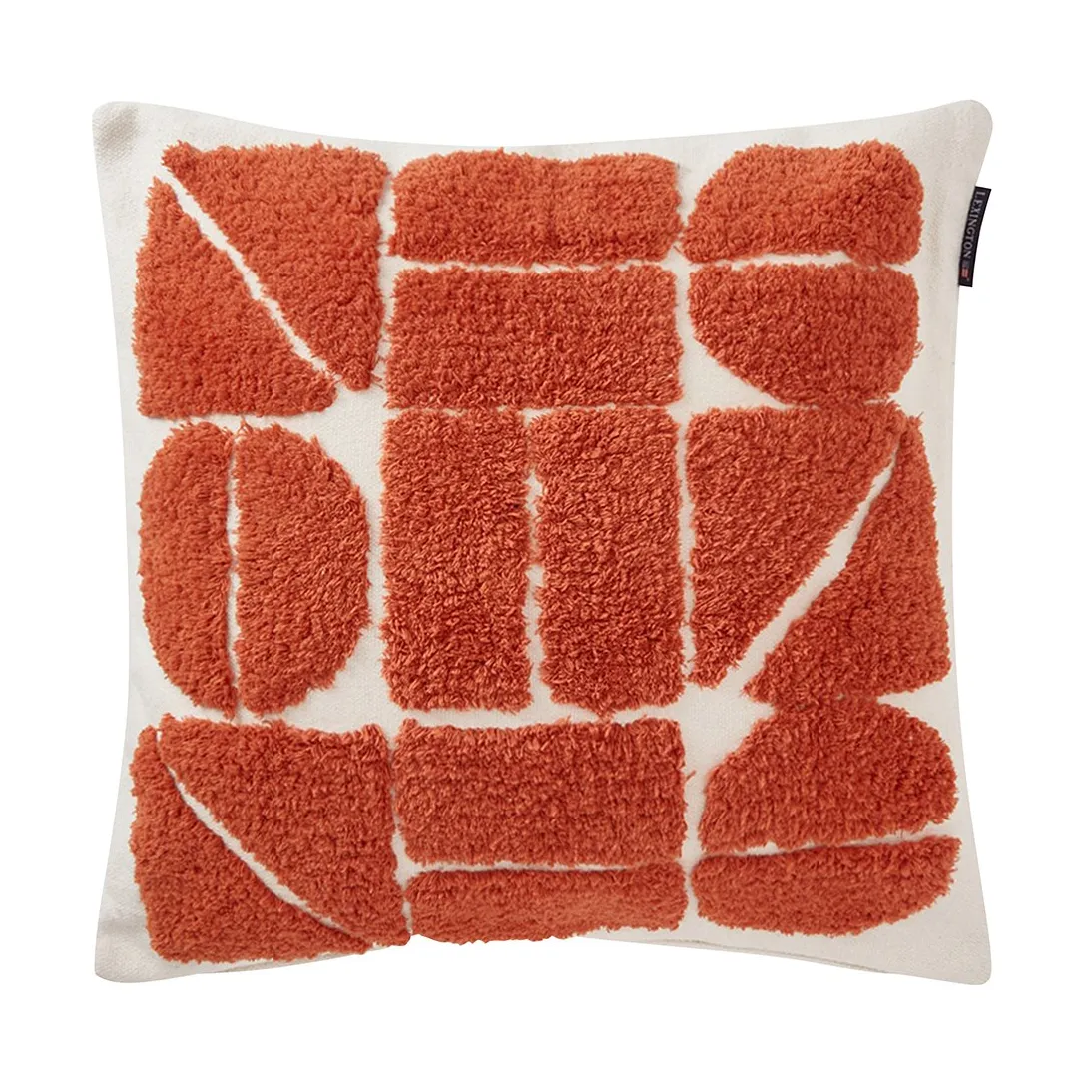 Housse de coussin Rug Graphic Cotton Canvas 50x50 cm, White Lexington