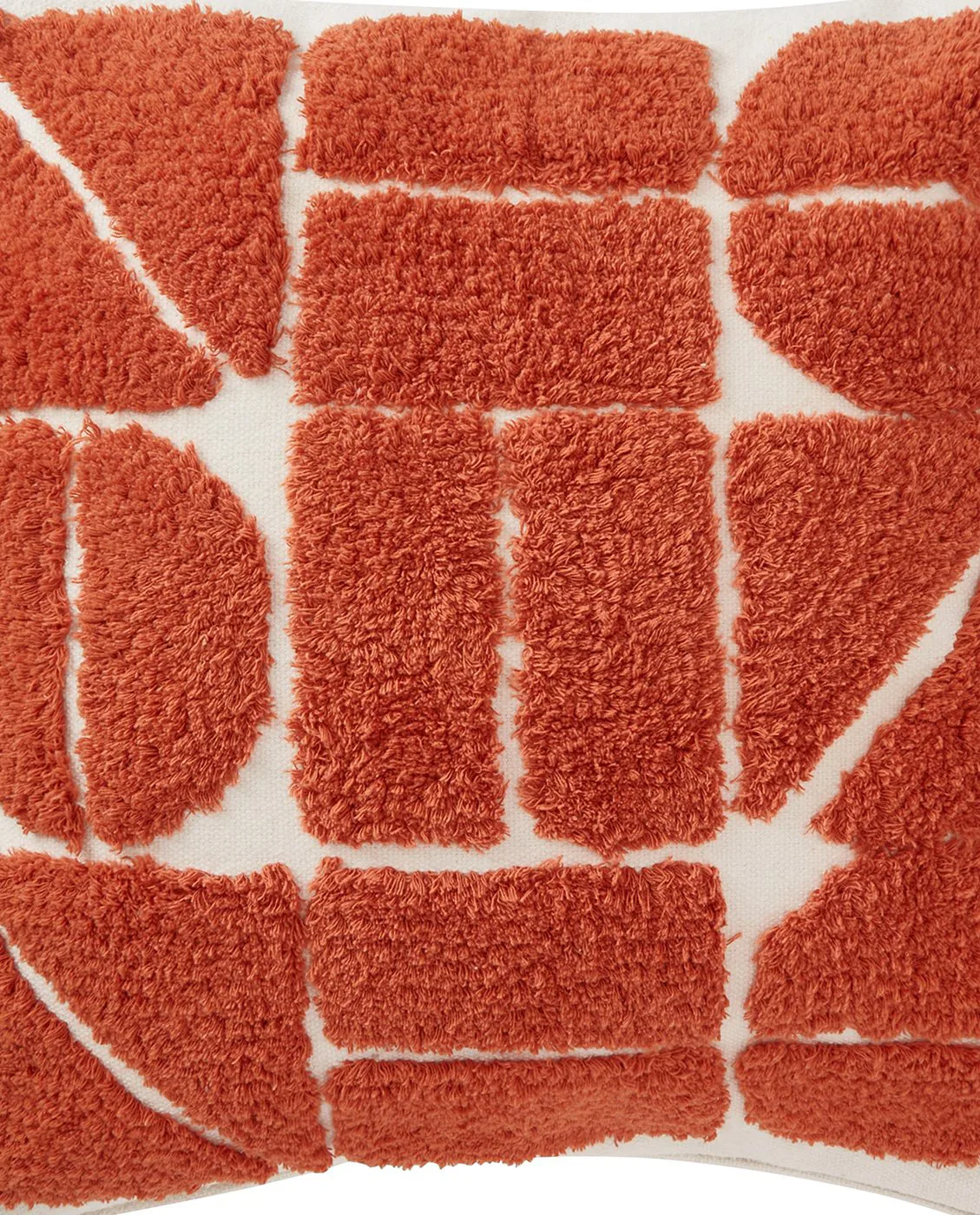 Housse de coussin Rug Graphic Cotton Canvas 50x50 cm, White Lexington