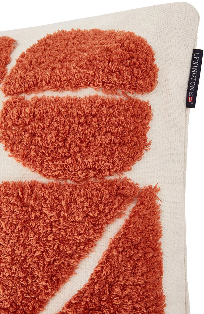 Housse de coussin Rug Graphic Cotton Canvas 50x50 cm, White Lexington