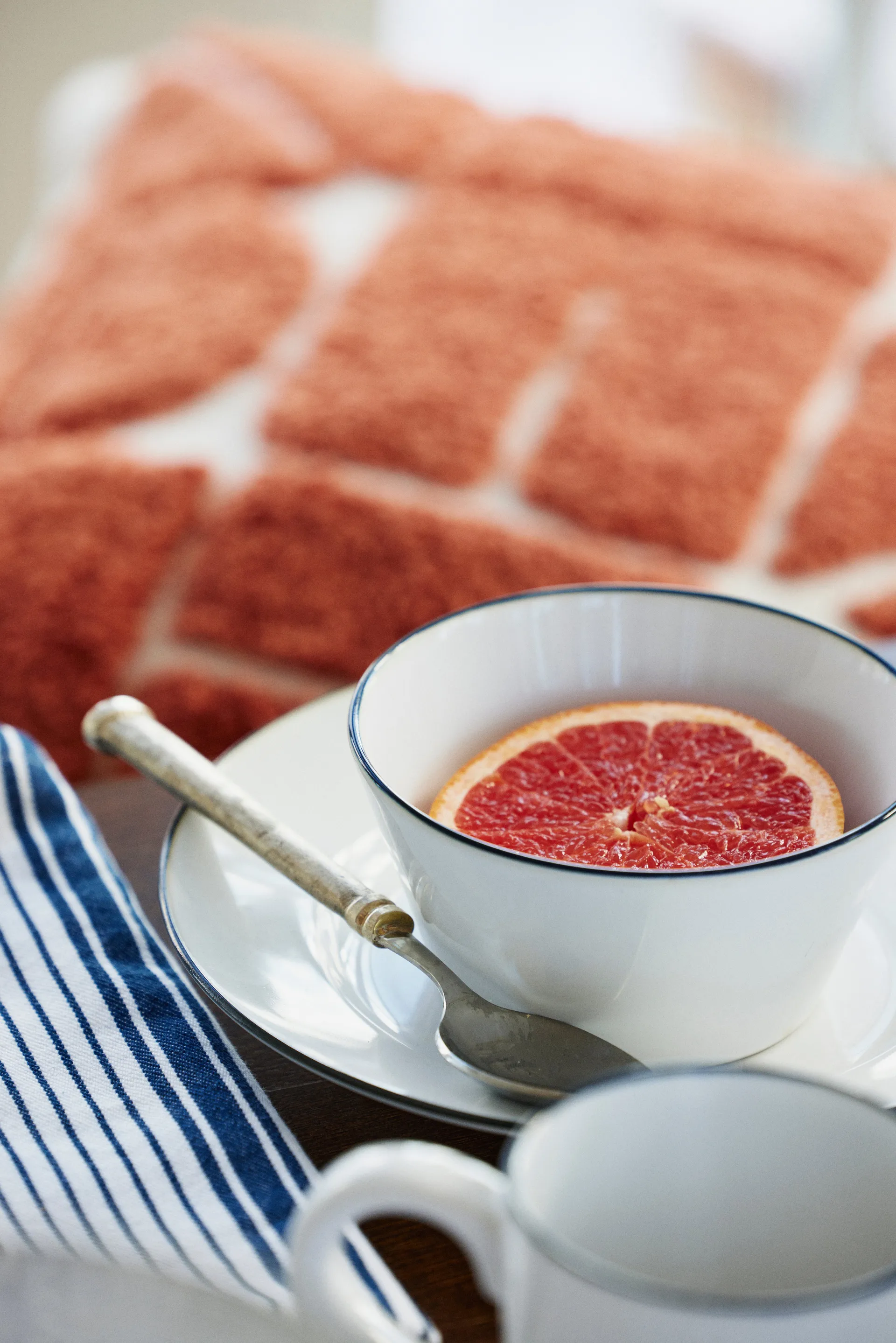 Housse de coussin Rug Graphic Cotton Canvas 50x50 cm, White Lexington