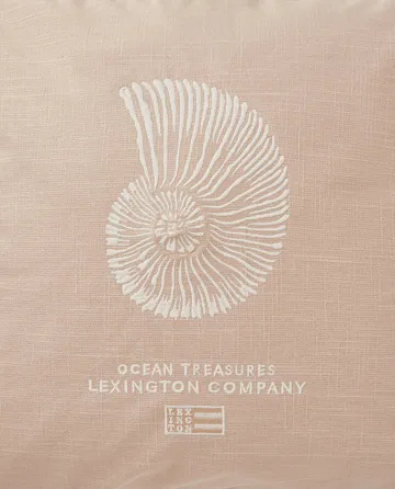 Housse de coussin Sea Embroidered Recycled Cotton 50x50cm - Light Beige - Lexington