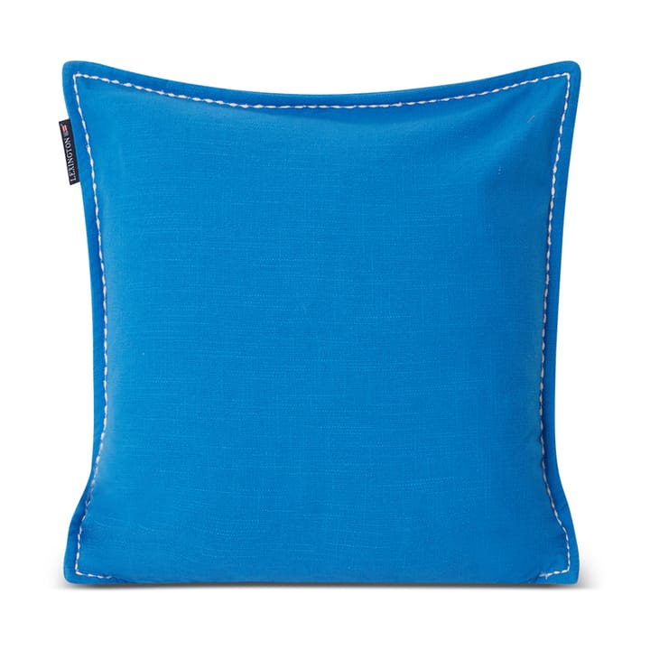Housse de coussin Sea Sand Salt Logo Embroidered 50x50 cm, Bleu-blanc Lexington