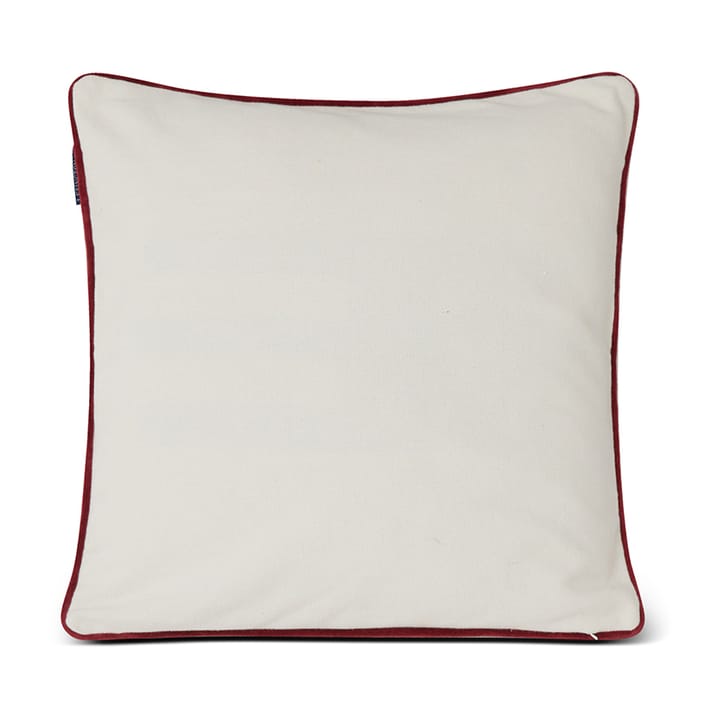 Housse de coussin Seasons Greetings Cotton 50x50 cm, Blanc cassé-rouge Lexington