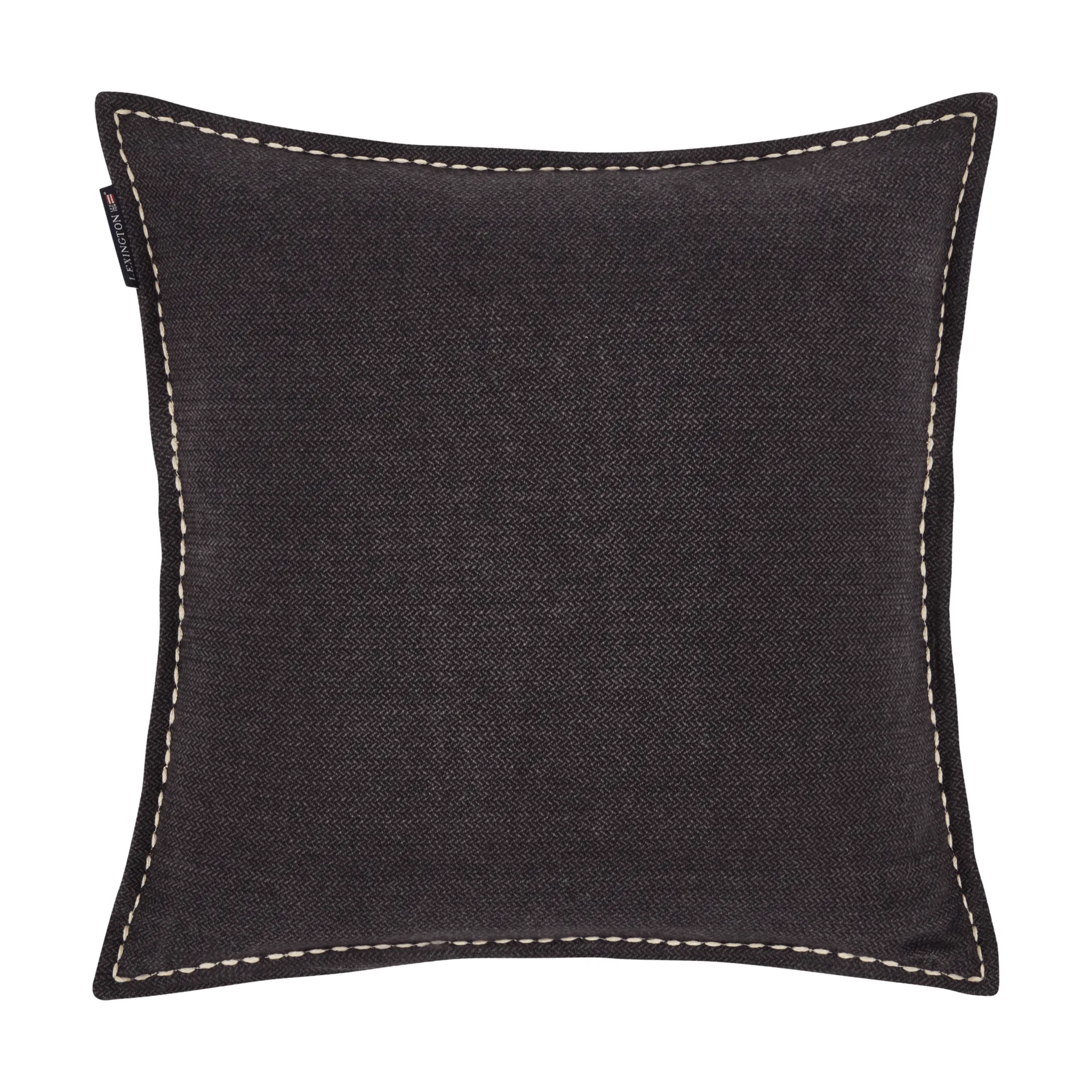 Housse de coussin Ski Club en coton biologique, Navy-Light beige, 50x50 cm Lexington