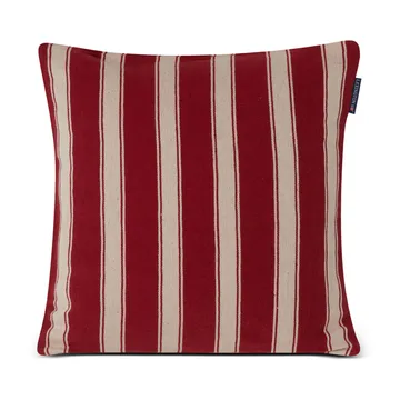 Housse de coussin Structure Striped Linen Cotton 50x50 cm - Rouge-beige - Lexington