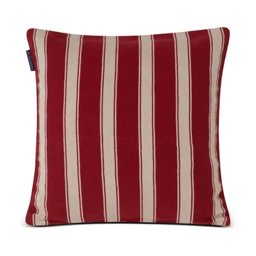Housse de coussin Structure Striped Linen Cotton 50x50 cm - Rouge-beige - Lexington