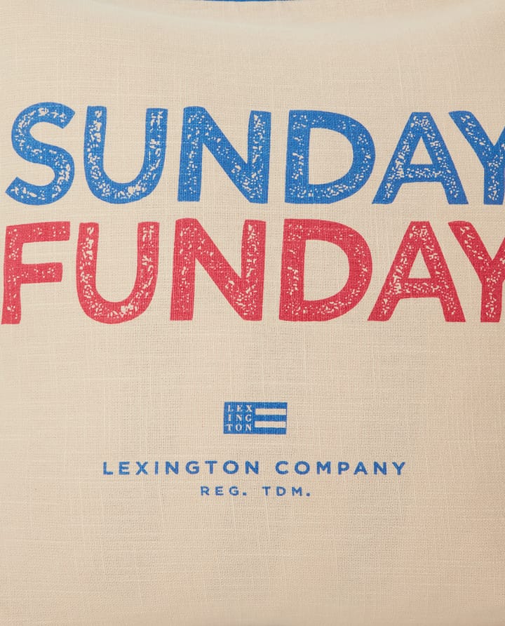 Housse de coussin Sunday Funday Printed 50x50 cm, Beige-bleu-rose Lexington