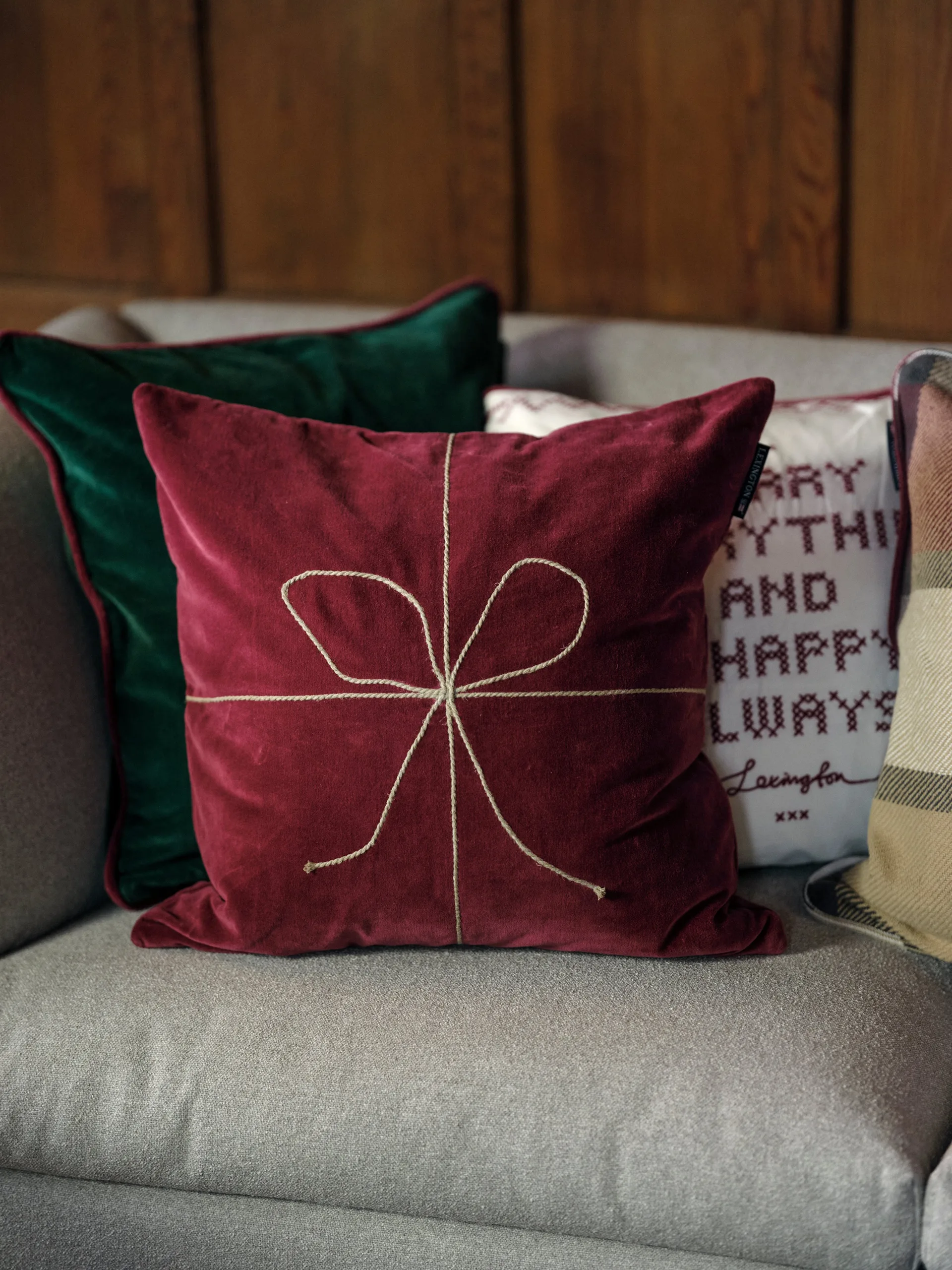 Housse de coussin The merrier velvet 50x50 cm, Vert Lexington