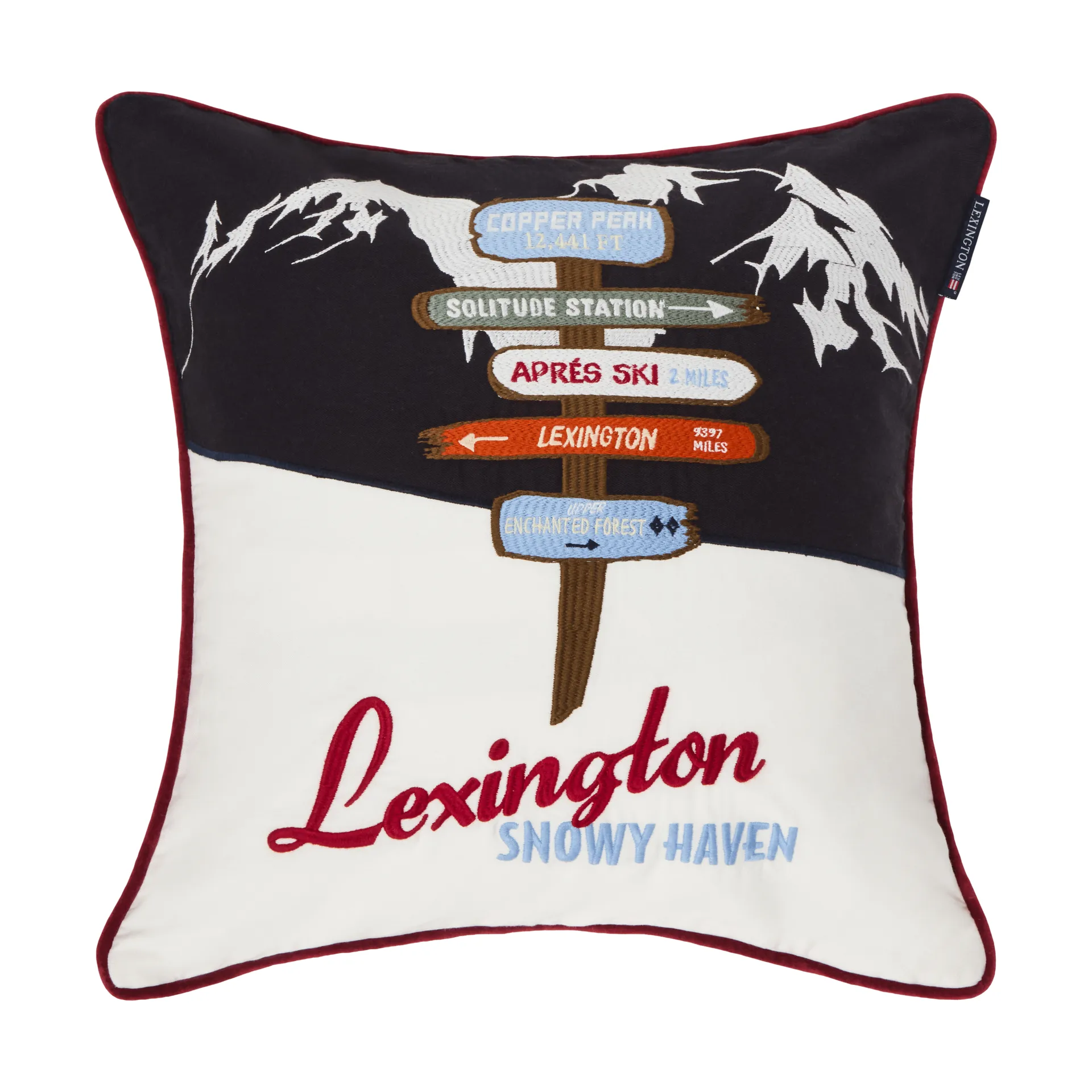 Housse de coussin The Sign, Navy-white-multi, 50x50 cm Lexington