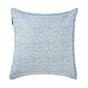 Housse de coussin Waves Printed Linen/Cotton 50x50 cm - White - Lexington