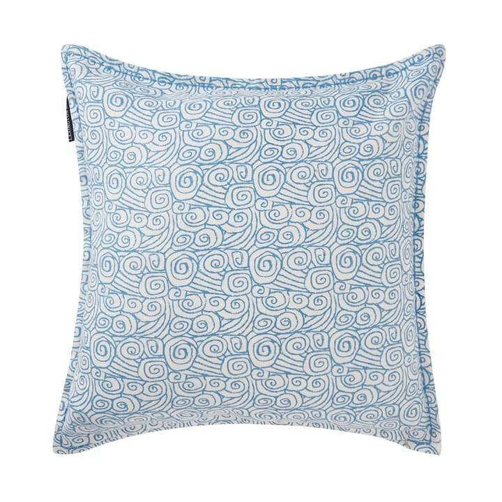 Housse de coussin Waves Printed Linen/Cotton 50x50 cm - White - Lexington