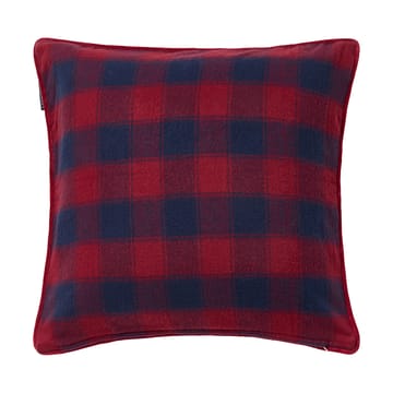 Housse de coussin Wrapped checked éco. flanelle 50x50 cm - Dark blue-red - Lexington