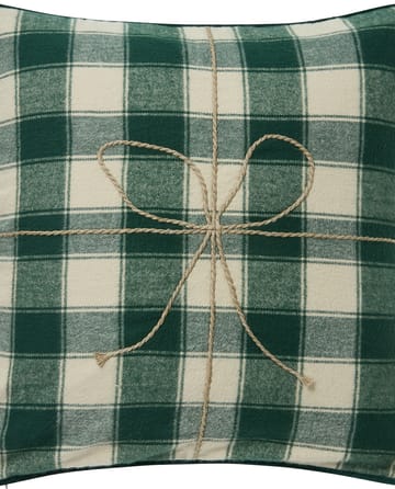 Housse de coussin Wrapped checked éco. flanelle 50x50 cm - Light beige-green - Lexington