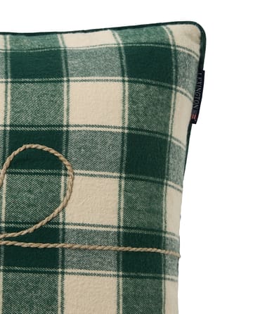 Housse de coussin Wrapped checked éco. flanelle 50x50 cm - Light beige-green - Lexington
