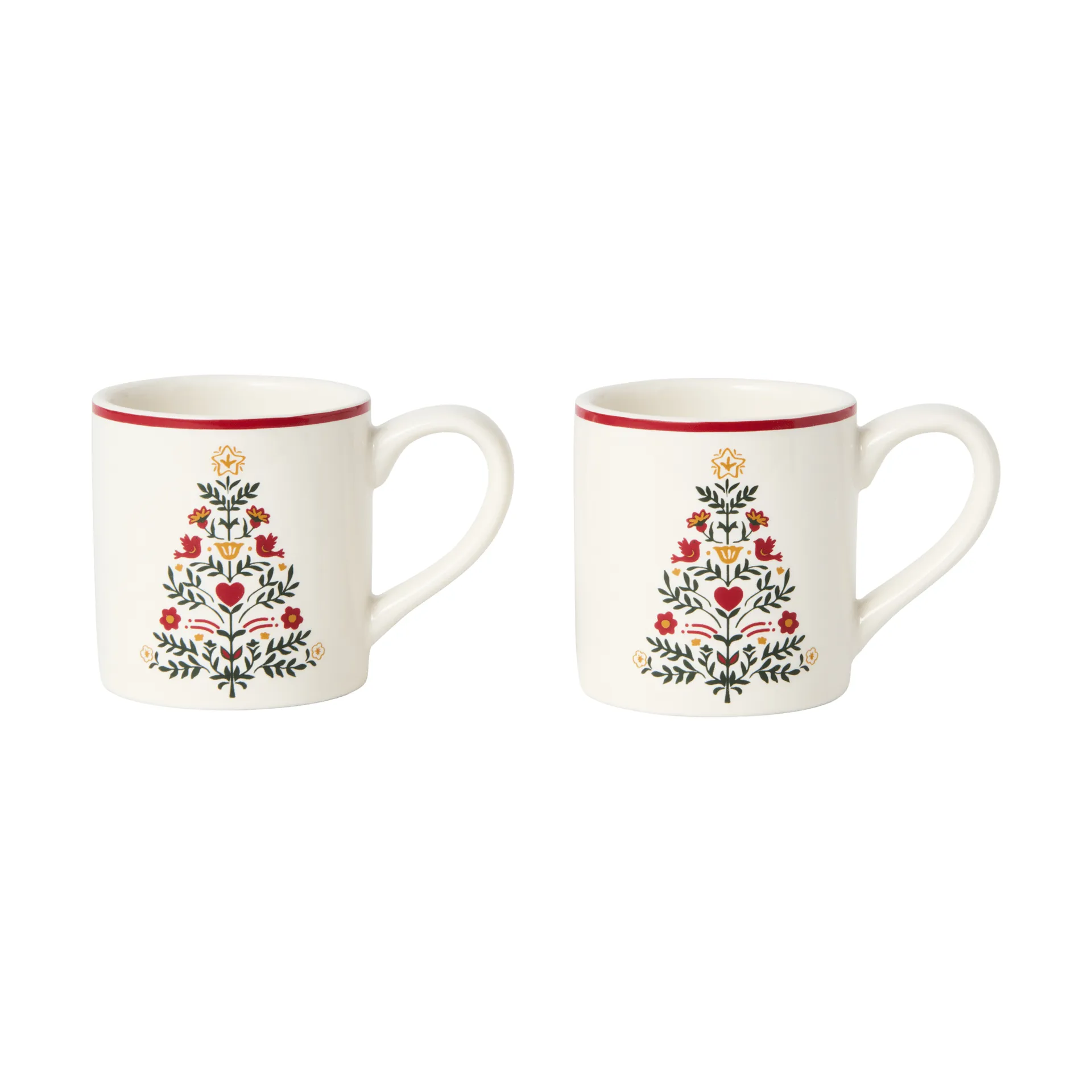 Mini mug Christmas Tree, Multi, 5,5x6 cm, 2-pack Lexington