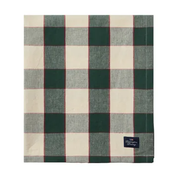 Nappe Checked Cotton Linen 150x250 cm - Green-light beige-red - Lexington