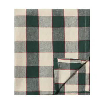 Nappe Checked Cotton Linen 150x250 cm - Green-light beige-red - Lexington