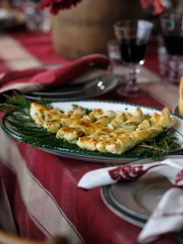 Nappe Checked linen-cotton 150x350 cm - Rouge-beige - Lexington