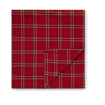 Nappe Checked Organic Cotton Oxford 150x250 cm - Red-beige-green - Lexington