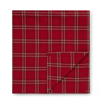 Nappe Checked Organic Cotton Oxford 150x350 cm - Red-beige-green - Lexington