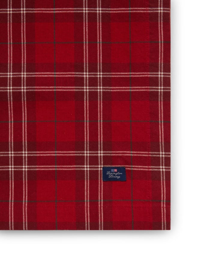 Nappe Checked Organic Cotton Oxford 150x350 cm, Red-beige-green Lexington