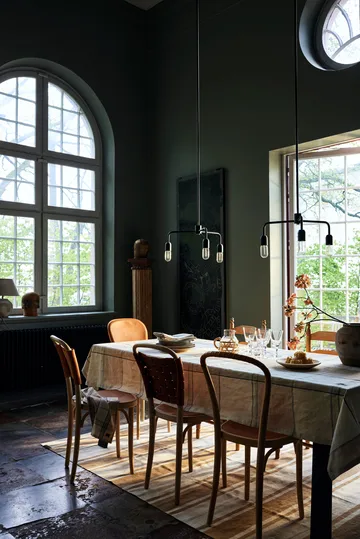 Nappe Easter Linen/Cotton 150x250 cm - Yellow-green - Lexington