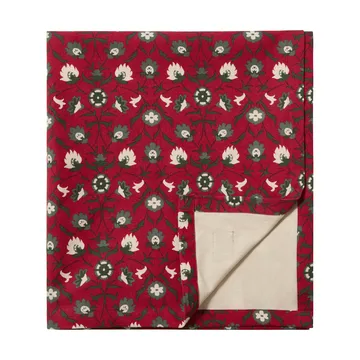 Nappe Flower printed en coton biologique - Red-beige-green, 150x250 cm - Lexington