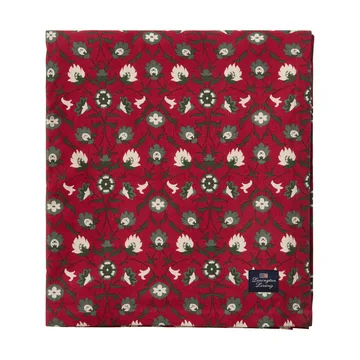 Nappe Flower printed en coton biologique - Red-beige-green, 150x350 cm - Lexington