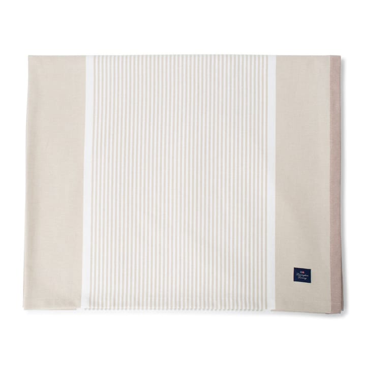Nappe Striped Cotton Twill 150x250 cm - Beige clair-multi - Lexington