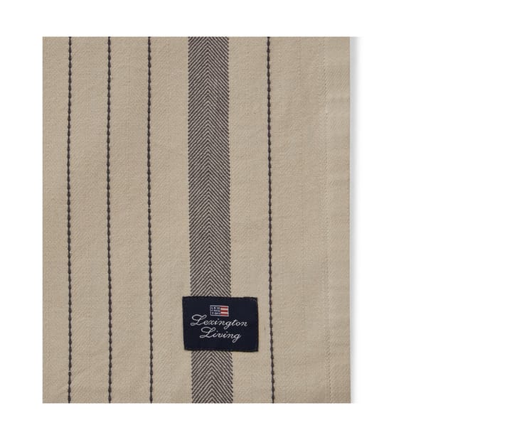 Nappe Striped Organic Cotton 150x250 cm - Dark gray-beige - Lexington