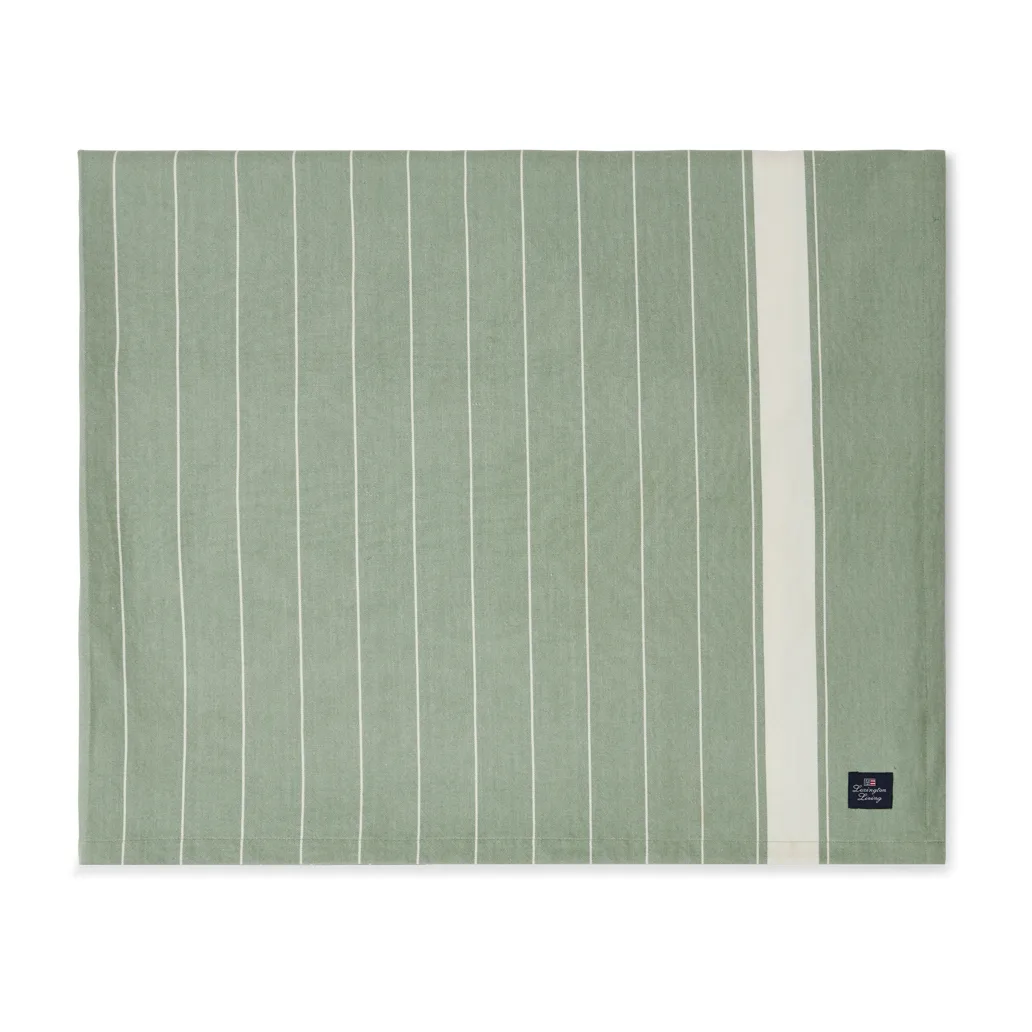 Nappe Striped Organic Cotton 150x250 cm, Green-white Lexington